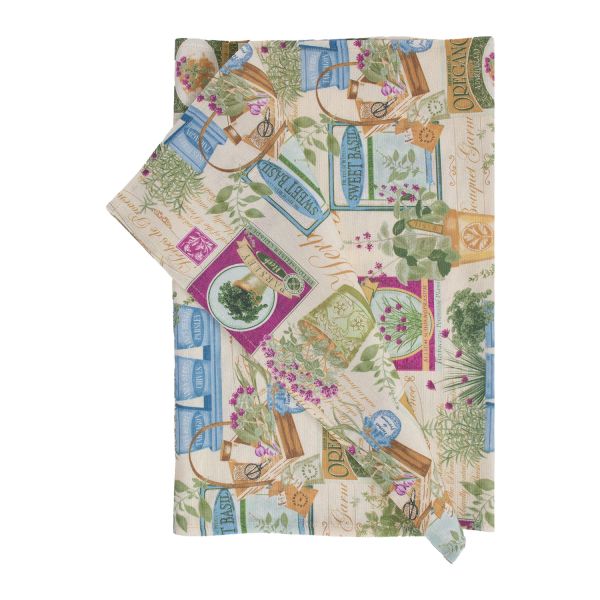 Tablecloth LONETA NEW 43x116cm, herbs