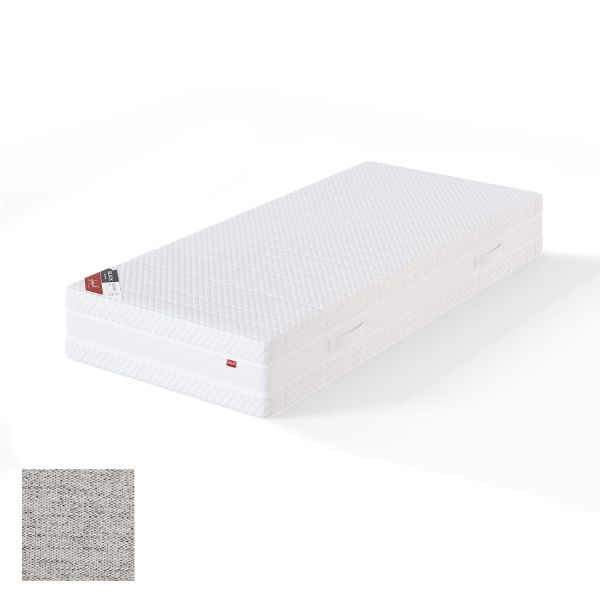 Spring mattress BLACK MULTIPOCKET VERANO 80x200cm, firm, light grey