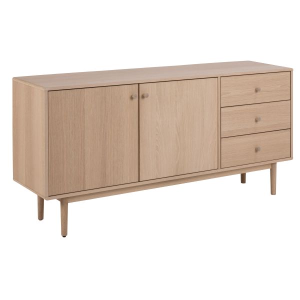 Kumode ASTON 160x40xH75cm, balts ozols