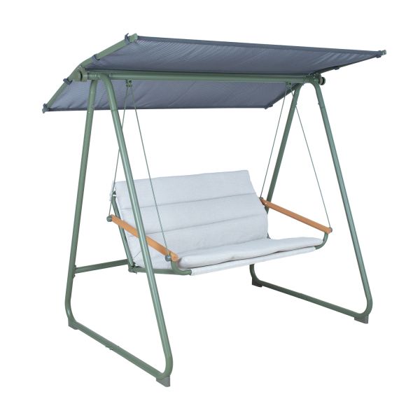 Garden swing MASSIOM 2-seater, green