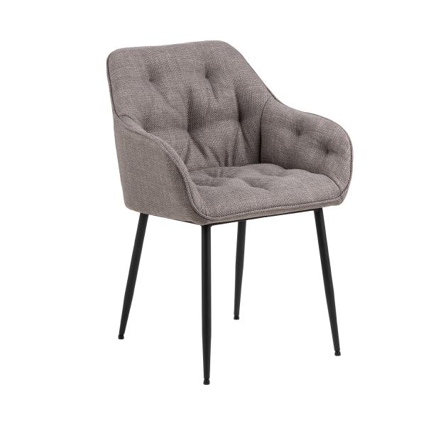 Krēsls BROOKE ar roku balstiem, brūns