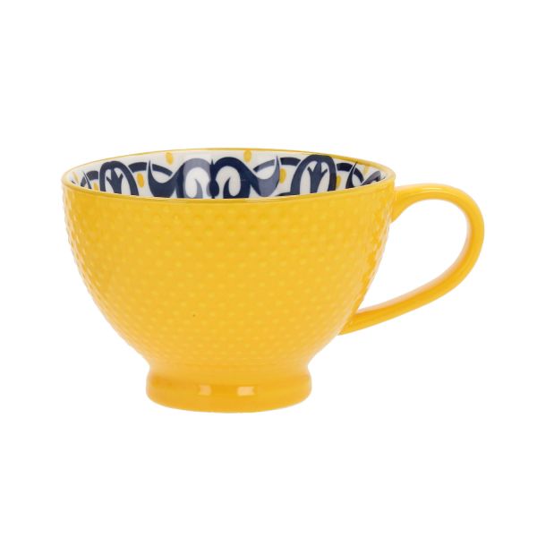 Krūze SEREN H7,7cm 355ml, dzeltena/zila