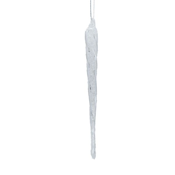 Ziemassvētku rotājums JOY ICICLE 17cm, stikls