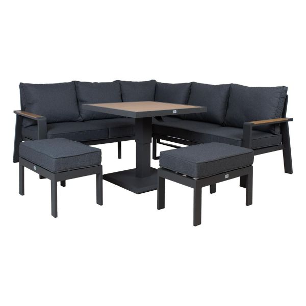 Garden furniture set PARKER 4-parts, grey