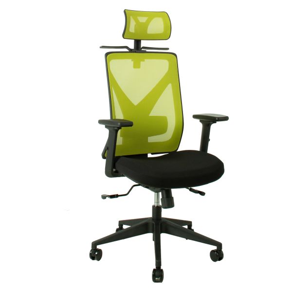 Darba krēsls MIKE melns/zaļš