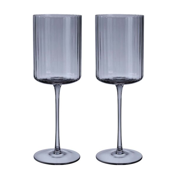 Vīna glāzes DOLCE 2 gab., augstums 23,3 cm, pelēkas