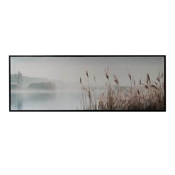 Kanva ar rāmi WALLY 50x140cm, niedras pie ezera