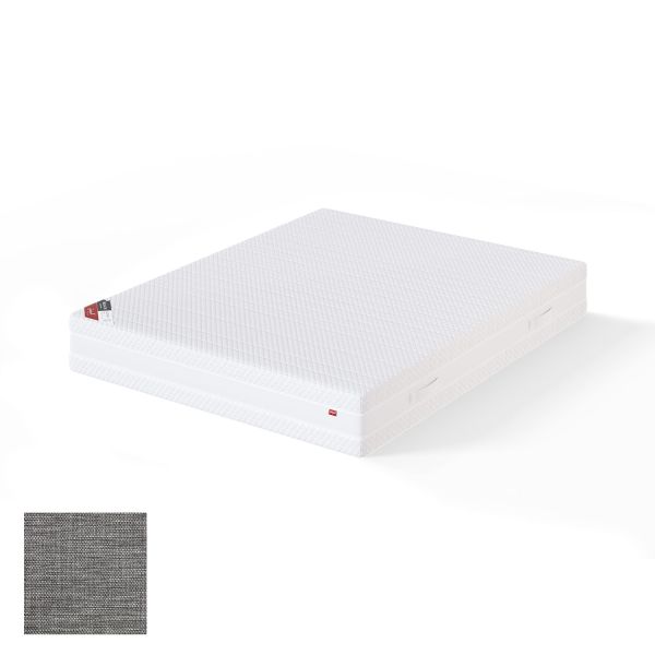 Spring mattress BLACK MULTIPOCKET MANGO 160x200cm, firm, light grey
