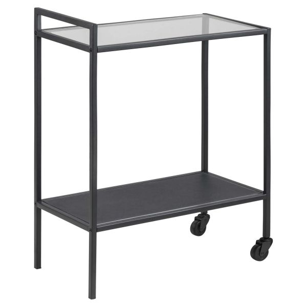 Serving trolley SEAFORD 60x30xH75cm, black