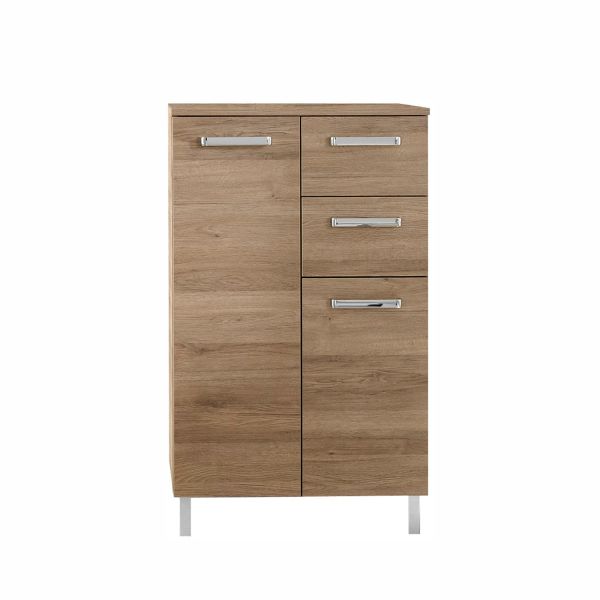 Lower bathroom cabinet 313, 60x33xH100,5cm, oak