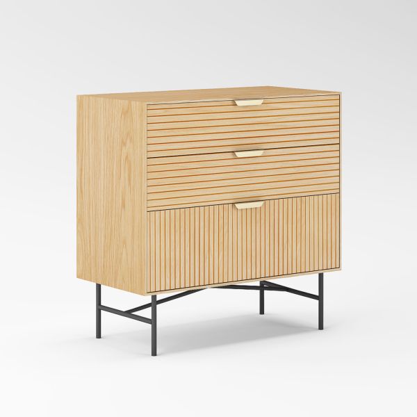 Kumode BASSEL 80x40xH80cm, 3D melamīns