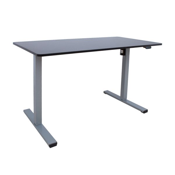 Desk ERGO OPTIMAL with 1 motor 120x60xH71-116cm, black/silver grey