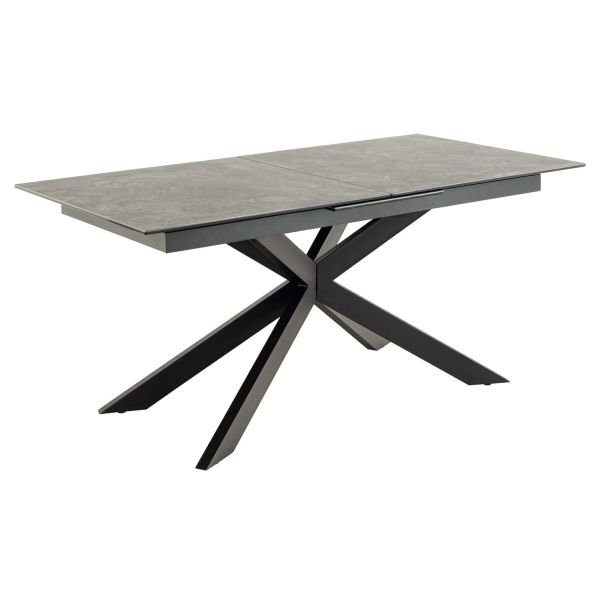 Dining table IRWINE 168/210x90xH76cm, black