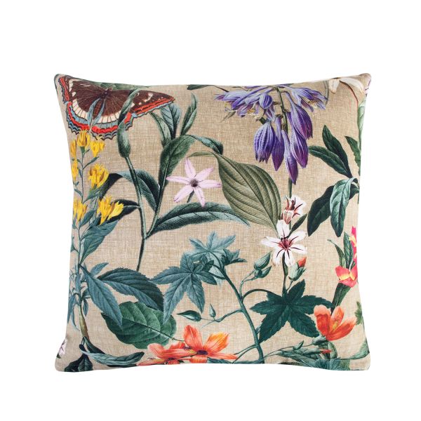 Cushion AMAZONIA 45x45cm, beige floral