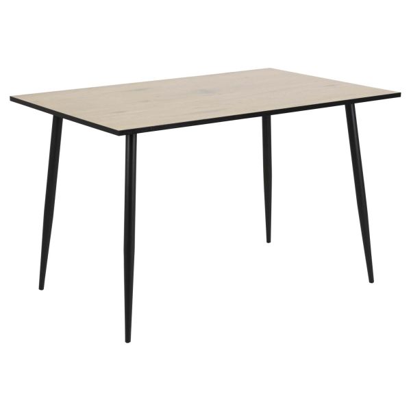 Dining table WILMA 120x80xH75cm, white oak