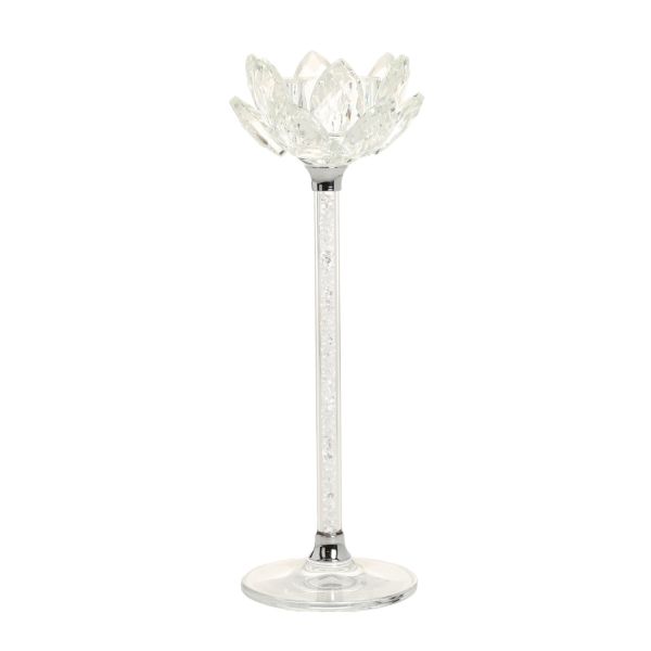 Candlestick CHANLE H20.5cm, white