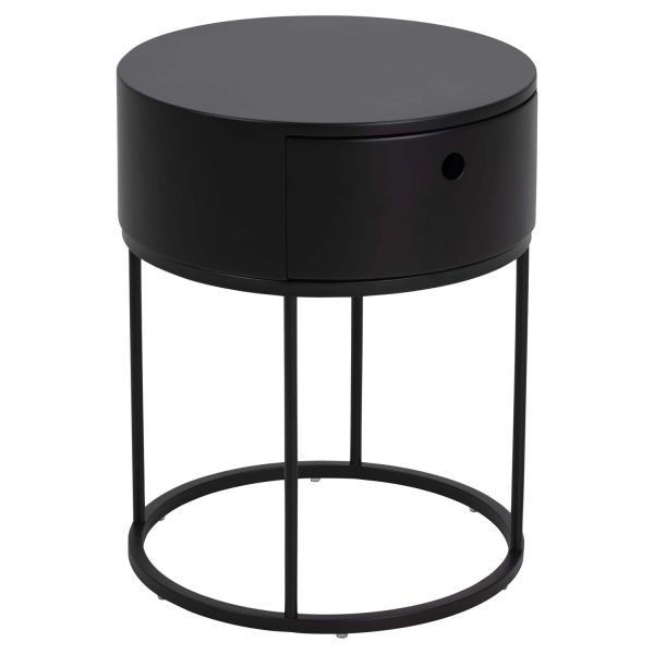 Bedside table POLO D40xH51cm, black