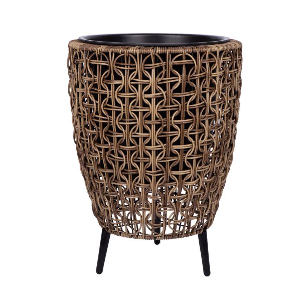 Puķu pods WICKER 38x38xH54cm, brūns