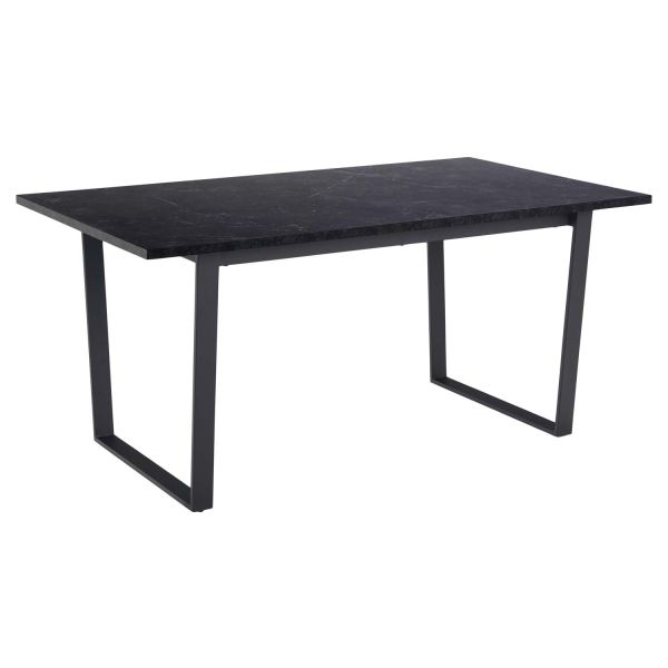 Pusdienu galds AMBLE 160x90xH74cm, melns marmors