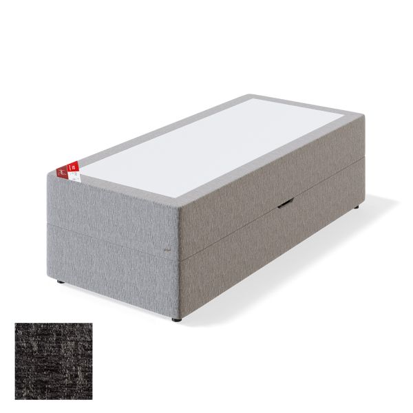 Couch RED POCKET STORAGE AVOLA 90x200cm, firm, dark grey