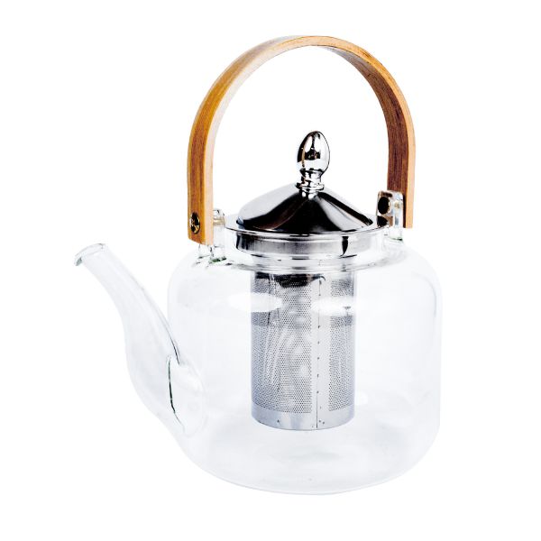 Teapot MANON 1.2L with a sieve, silver