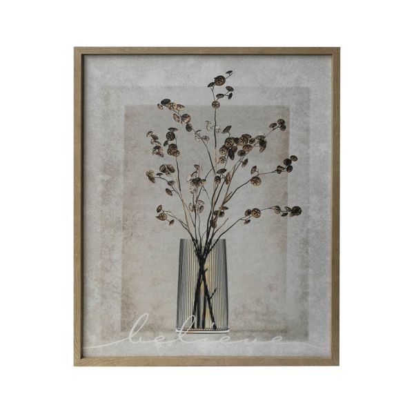 Kanva ar rāmi WALLY 40x50cm, augi vāzē