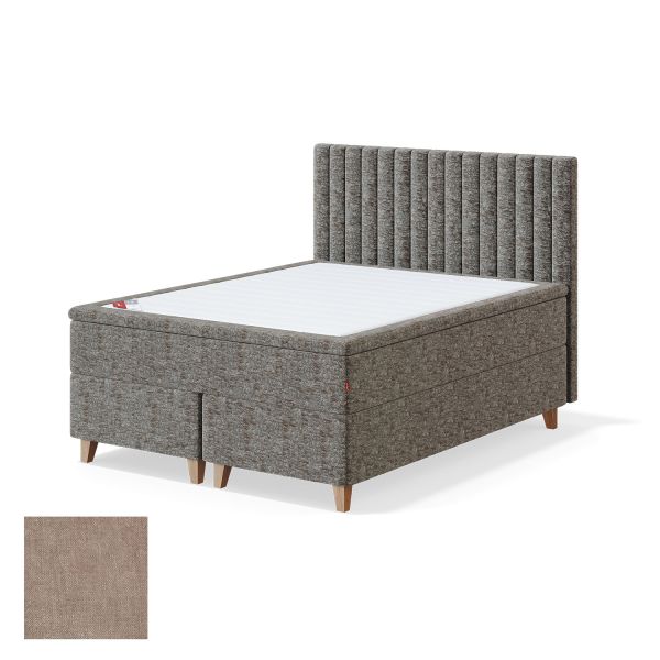 Continental bed 8 legs BLACK CONTINENTAL CLIFF 160x200cm, soft, beige