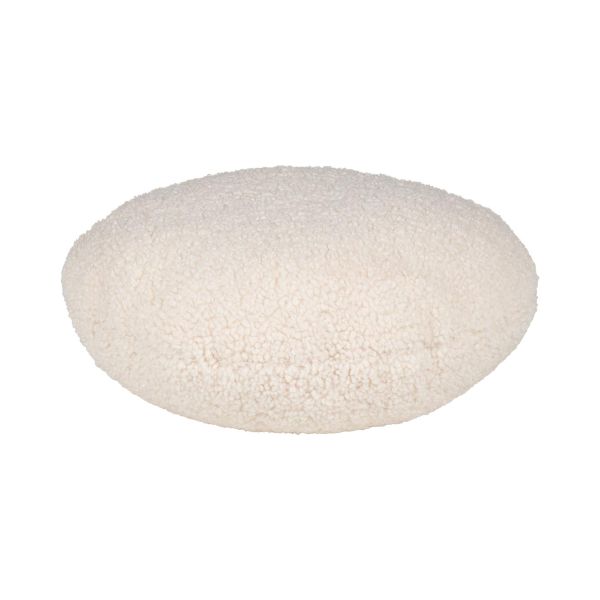 Pillow LARRY round, D40x16cm, natural white