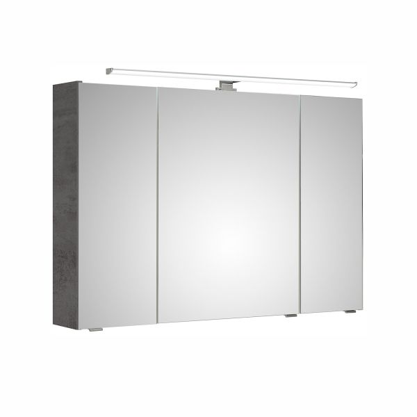 Spoguļstikla skapis ar LED apgaismojumu 66-III, 105x16xH70cm, tumši pelēks