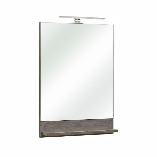 Bathroom mirror with shelf 09, 50x10xH70cm, grey