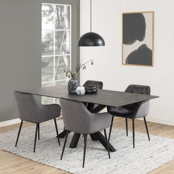 Dining table HEAVEN 200x100xH75,5cm, black