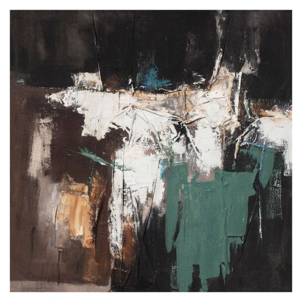 Eļļas glezna 120x120cm, abstrakts vakars