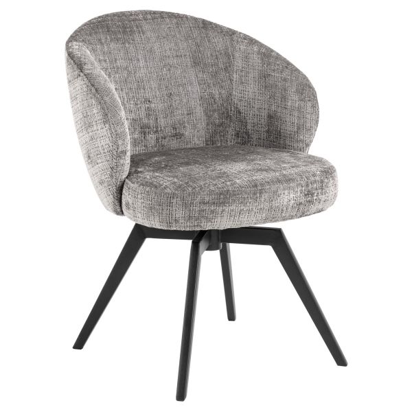 Dining chair with armrest DARLENE light grey