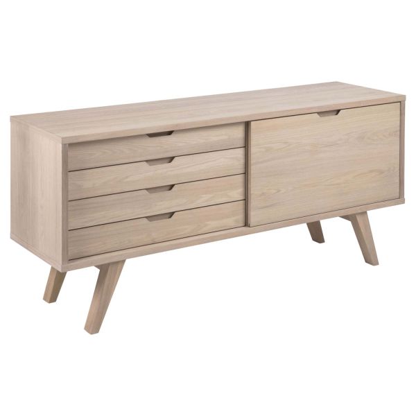 Sideboard A-LINE 160x45xH72cm, light oak