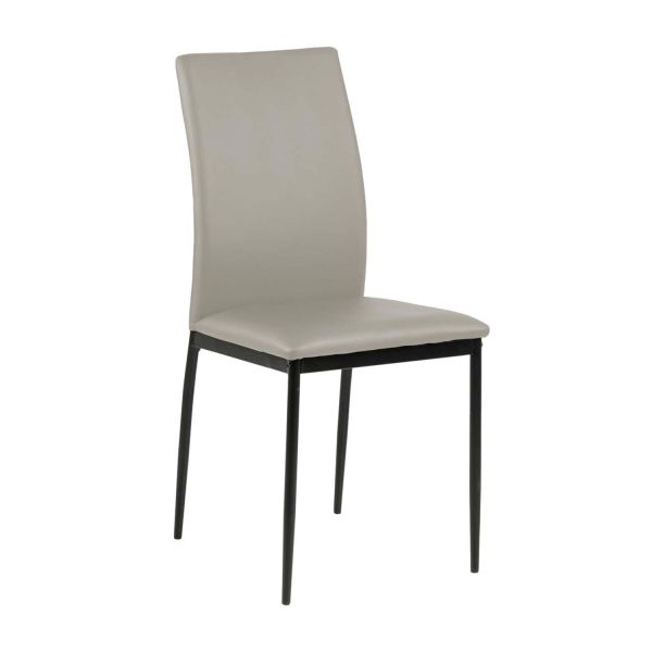 Обеденный стул DEMINA, 43,5x53xH92см, ткань: имитация кожи серо-коричневый PU