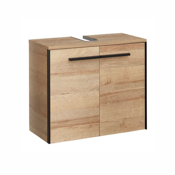 Washbasin cabinet 395, 60x33xH53cm, oak/black
