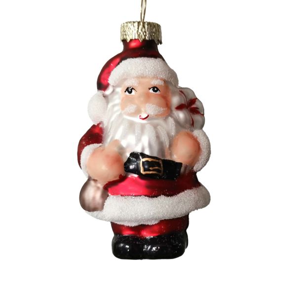 Christmas ornament JOY SANTA 8cm, glass