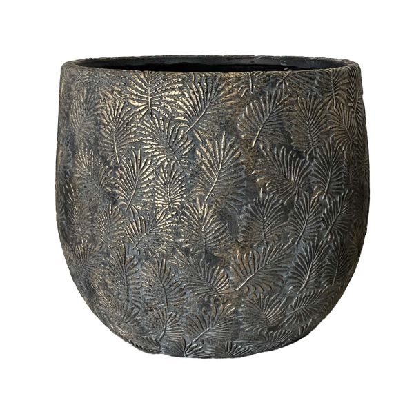 Puķu pods SUNNY CEDAR D43xH41cm tumši pelēks/zeltīts