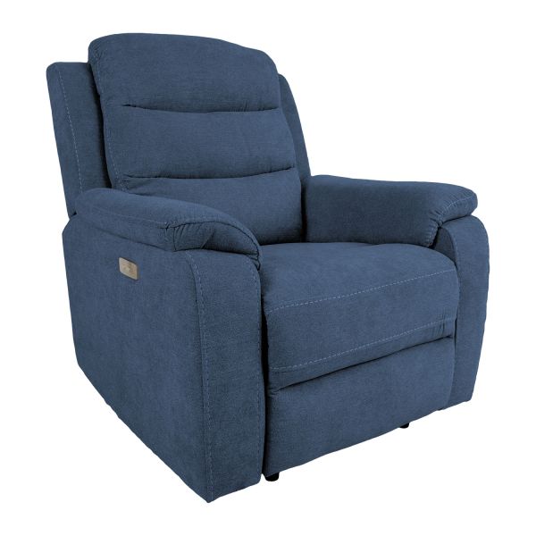 Recliner armchair MIMI with electric mechanism, blue