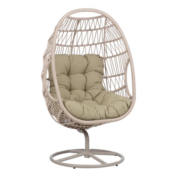 Leisure chair CASSIA swivel 85x85xH151cm, beige
