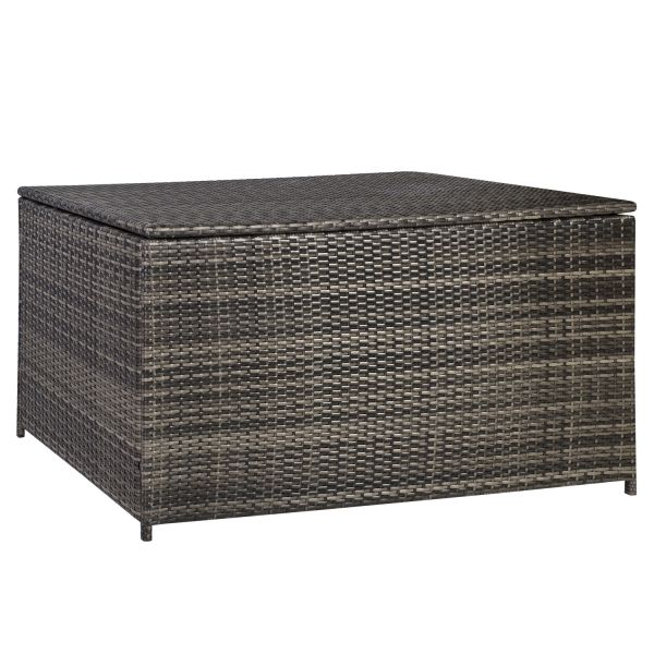 Cushion box WICKER 140x80x65cm, dark brown