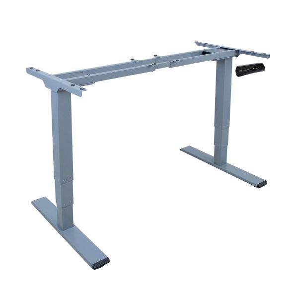 Table leg ERGO OPTIMAL with 2 motors, silver grey