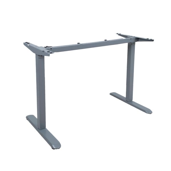 Table leg ERGO LIGHT with 1 motor, silver grey