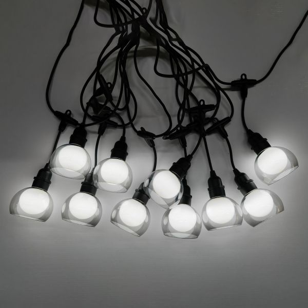 Dārza lampu virtene  FLICKER 10 LED spuldzes / 4,5 m, auksti balta gaisma