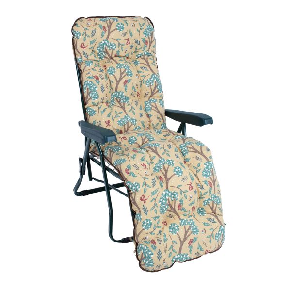 Deck chair BADEN-BADEN beige pad