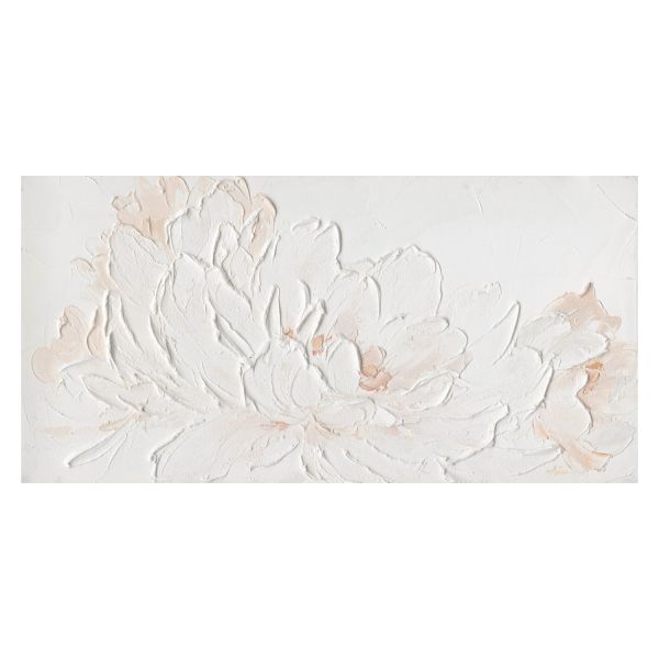 Oil painting 60x120cm, white petals