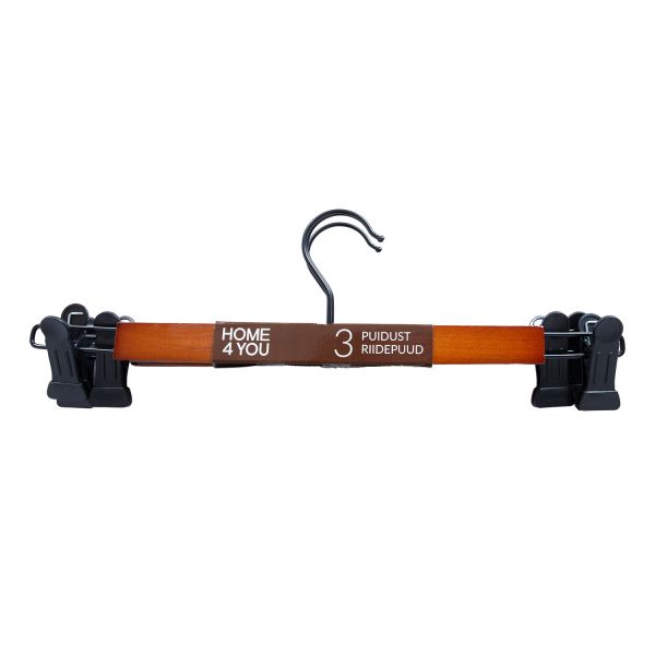 Drēbju pakaramie svārkiem/ biksēm 3gab., krāsa: brūna