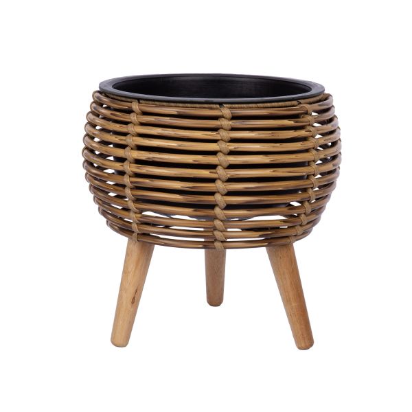 Puķu pods WICKER 28x28xH28cm, gaiši brūna