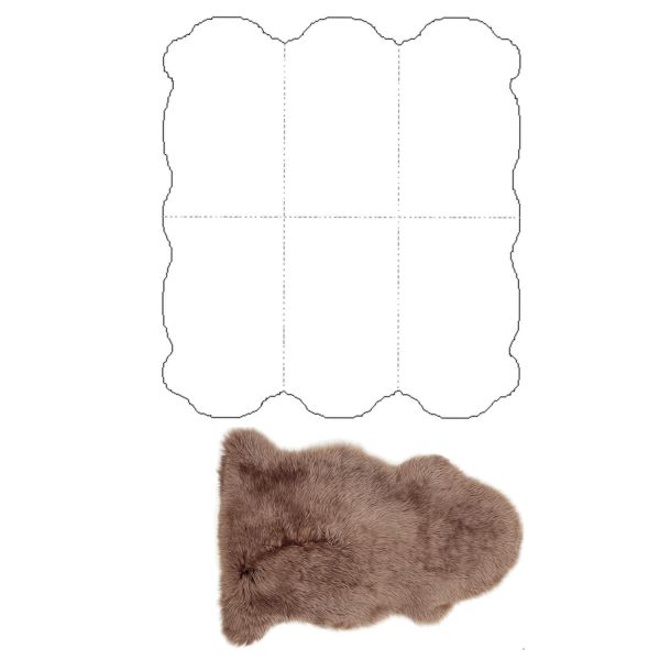 Sheepskin rug MERINO 130x180cm, caramel