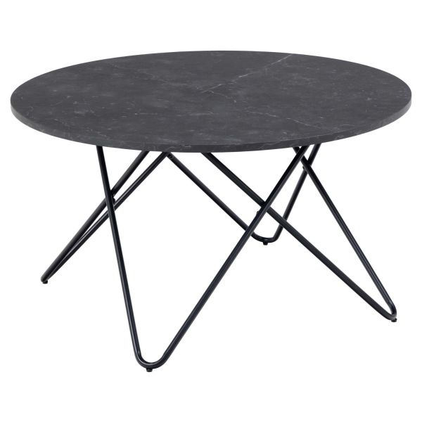 Coffee table WYRE D80xH45cm, black